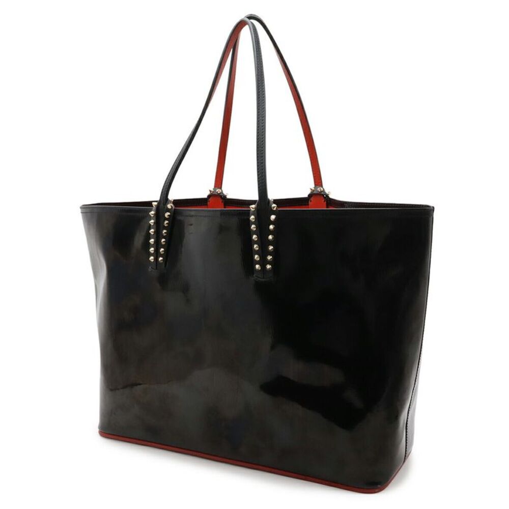 Christian Louboutin CABATA Patent Leather Studded Tote Bag - Picture 2 of 9